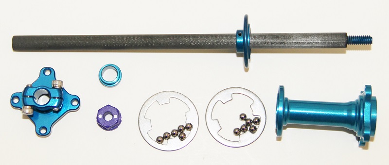1/10th Associated Style Axle Kit For Offset Pod(Blue) Light Weight